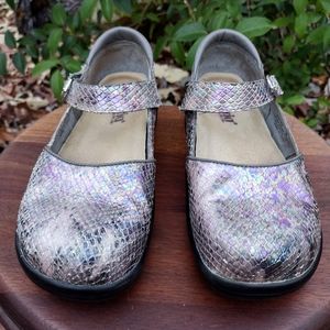 ALEGRIA SZ 38IRIDESCENT KYRA MARYJANE MOCK SNAKE COMFORT SHOE